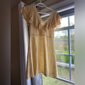 Yellow mini dress